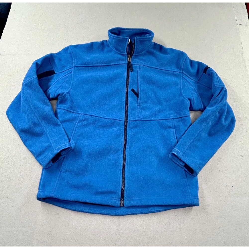 Duluth Trading Men's Shoreman's Fleece Gridlock Jacket Medium Blue